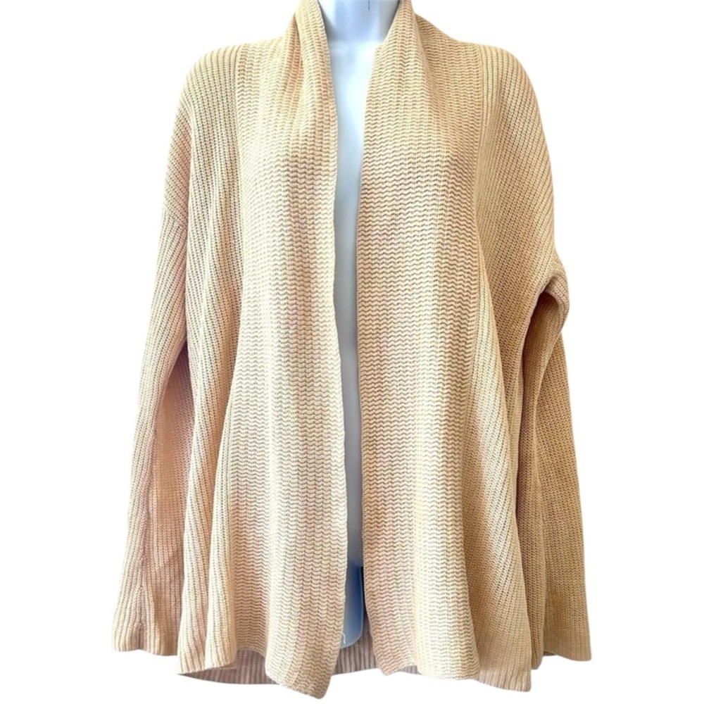 Lauren Ralph Lauren 100% Linen Knit Tan Cardigan Size S/M